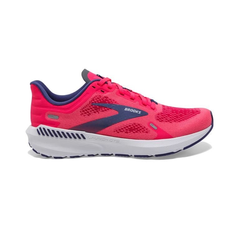 Brooks Launch GTS 9 Lightweight-Supportive Road Running Shoes - Women's - Pink/Fuchsia/Cobalt (58179